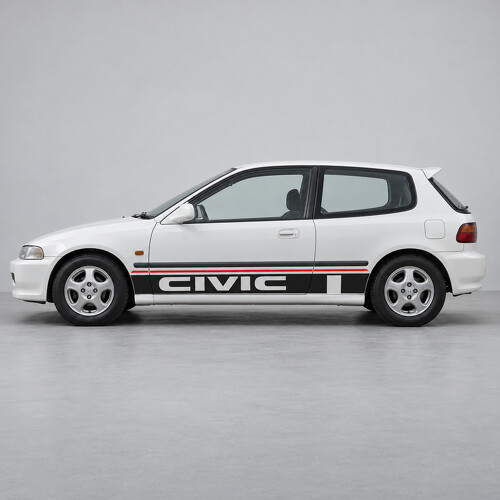Breed Type Inkeping CIVIC Zij Vinyl Decal Sticker voor Honda Civic EG Hatchback 1991-1995