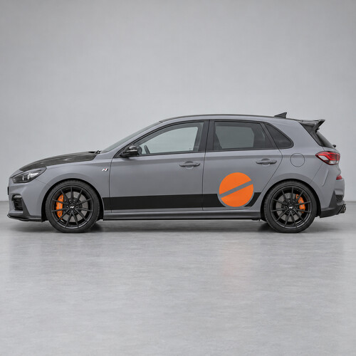 Gesneden Schijf Trackband Zij Vinyl Decal Sticker voor Hyundai i30 N PD Hatchback 2017-2020