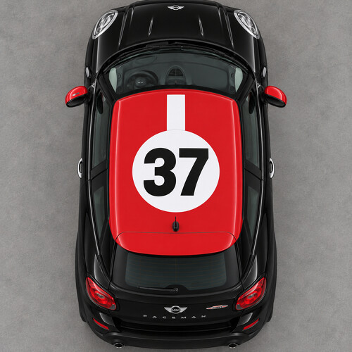 Rally Disc 37 Dak Vinyl Decal Sticker voor MINI Paceman R61 2013-2016_1