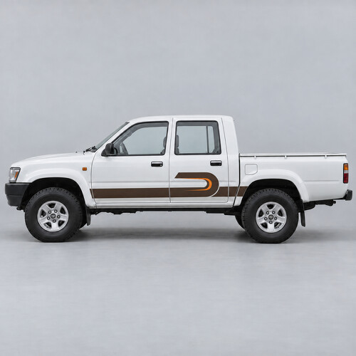 Return Lint Dubbele Cabine Pre-Facelift Zijkant Vinyl Decal Sticker voor Toyota Hilux 1997-2001_1