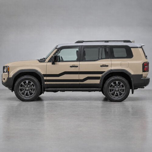 Offset verstek zij vinyl sticker voor Toyota Land Cruiser 250 First Edition VK 2024_1