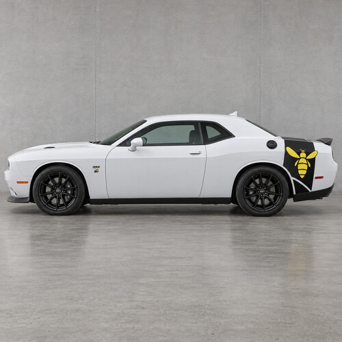 Vinylsticker met vleugelstaartband smal lichaam zijklep voor Dodge Challenger 2023_1
