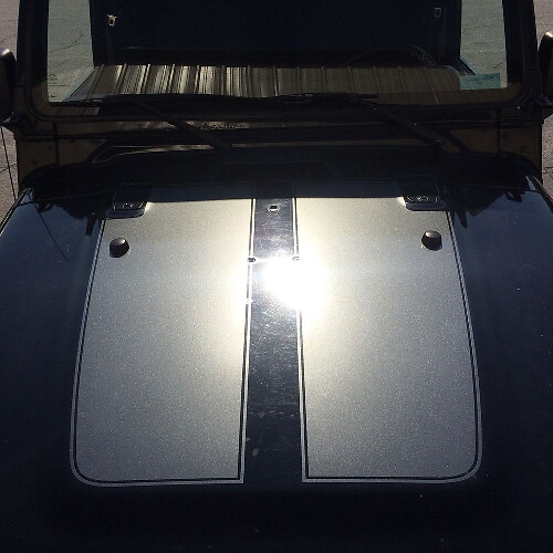 Jeep Wrangler TJ Vinyl 2-delige Hood Sticker Decal TJ U KIES KLEUR
 1