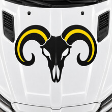 Open Horn Skull DT Rebel Capuchon Vinyl Decal Sticker voor RAM 1500 2019_2