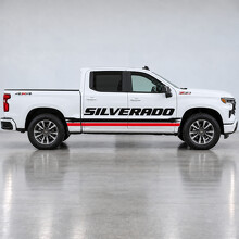 Open Type Brush Rails RST Crew Cab Zijkant Vinyl Decal Sticker voor Chevrolet Silverado 2024_2