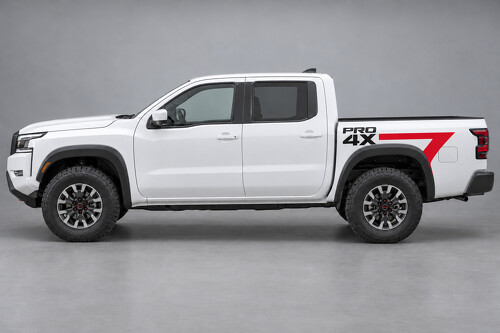 Gestapelde PRO-4X Crew Cab Korte Bak Zijwand Vinyl Decal Sticker voor Nissan Frontier 2024_1