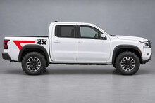 Gestapelde PRO-4X Crew Cab Korte Bak Zijwand Vinyl Decal Sticker voor Nissan Frontier 2024_2