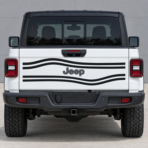 Open Contour Corridor Texas Trail Tailgate Vinyl Sticker voor Jeep Gladiator 2023_1