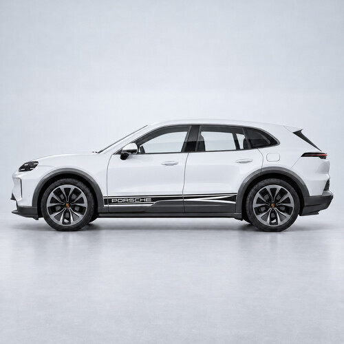 Accentstrepen Rocker Panel Vinyl Decal Sticker voor Porsche Cayenne Electric