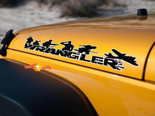 Militaire Stijl Grafische Hood Vinyl Stickers voor Jeep Wrangler