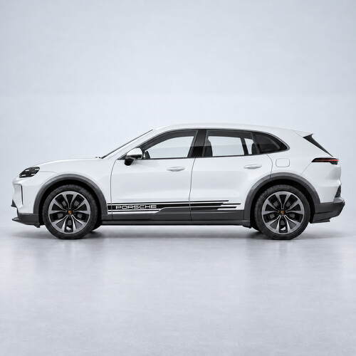 Rallystijl Strepen Zij Vinyl Decal Sticker voor Porsche Cayenne Electric