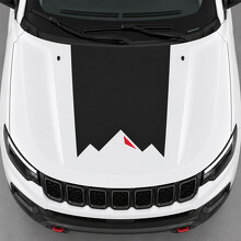 Ridge Cut Motorkap Vinyl Decal Sticker voor Jeep Compass III (J4U) 2025-heden_2