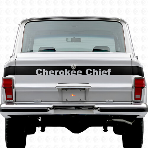 Cherokee Chief Stripe Achterklep Vinyl Decal voor Jeep Cherokee 1981-83_1
