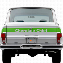 Cherokee Chief Stripe Achterklep Vinyl Decal voor Jeep Cherokee 1981-83_3