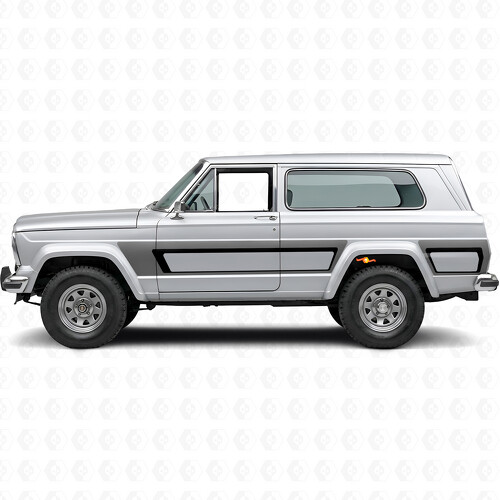 Retrostijl Strepen Zij Vinyl Decal Sticker voor Jeep Cherokee 1981-83