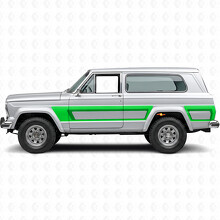 Retrostijl Strepen Zij Vinyl Decal Sticker voor Jeep Cherokee 1981-83_3