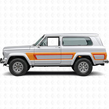 Retrostijl Strepen Zij Vinyl Decal Sticker voor Jeep Cherokee 1981-83_4