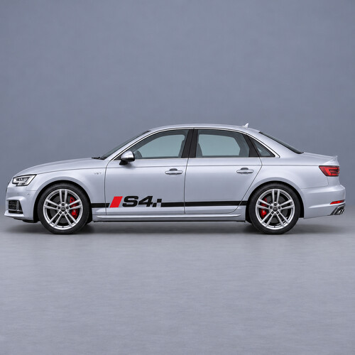 Geruit dorpelzijkant vinyl decal sticker voor Audi S4 2018_1