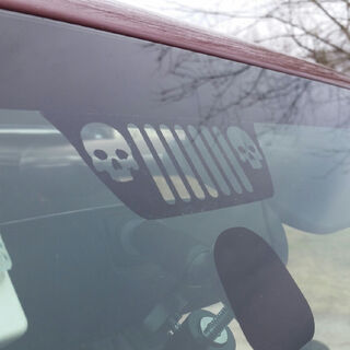Jeep Wrangler Windshield Grille Logo Skull sticker sticker grill