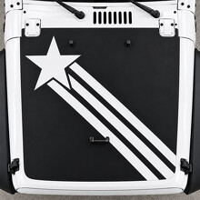 Star Trail Motorkap Vinyl Decal Sticker voor Jeep Wrangler 2014_2