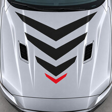 Sonic Chevron Mach 1 Motorkap Vinyl Decal Sticker voor Ford Mustang 2021_2