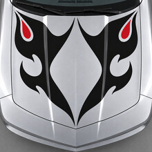 Twin Flame SS motorkap vinyl decal sticker voor Chevrolet Camaro 2013_2