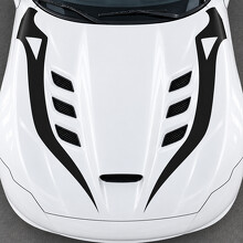 Open Fang ACR Motorkap Vinyl Decal Sticker voor Dodge Viper 2016_2