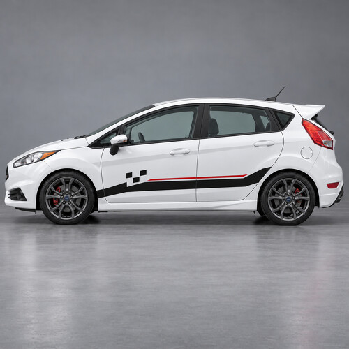 Stage Step Checker ST Zij Vinyl Decal Sticker voor Ford Fiesta 2019_1