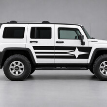 Kompasrichting zijsticker vinyl decal voor Hummer H3 2009_2