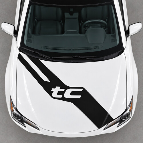 Open Letter Motorkap Sash Vinyl Decal Sticker voor Scion tC 2014-2016 Facelift_1