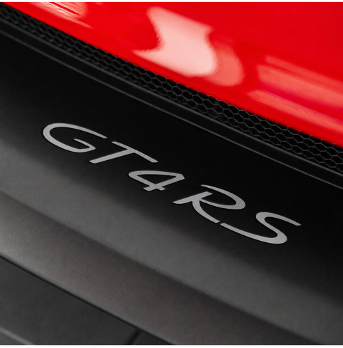 Porsche GT4 RS Voorbumper Splitter Lettering Vinyl Decal Sticker