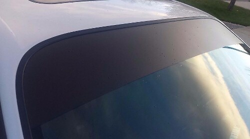 Universele Matte Zwarte Voorruit Zonnestrip Vinyl Sticker voor Auto's
