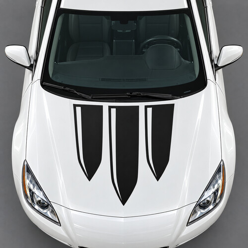 Drie Schild Strips Motorkap Vinyl Decal Sticker voor Buick Regal GS 2012-2013_1