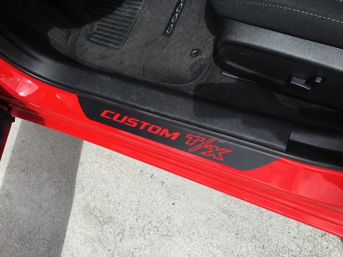 Aangepaste Tekst T/X Deurdrempel Vinyl Decal Stickers voor Dodge Charger