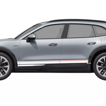 Rally Stijl Accent Strepen Rocker Panel Vinyl Decal Sticker voor Porsche Cayenne Electric_2