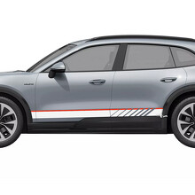 Dubbele Race Strepen Rocker Panel Vinyl Decal Sticker voor Porsche Cayenne Electric_2