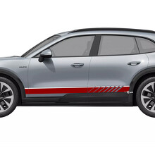 Dubbele Race Strepen Rocker Panel Vinyl Decal Sticker voor Porsche Cayenne Electric_3