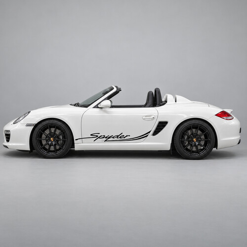 Dubbele Streep Zij Vinyl Decal Sticker voor Porsche Boxster Spyder 987 2011-2012_1
