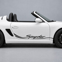 Dubbele Streep Zij Vinyl Decal Sticker voor Porsche Boxster Spyder 987 2011-2012_2