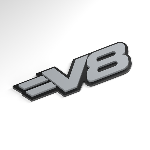 V8 Split Bar 3D Acrylembleem_1
