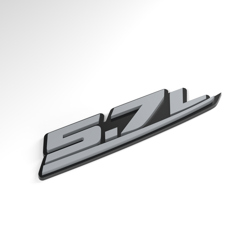 5.7L Cilinderinhoud 3D Acryl Embleem