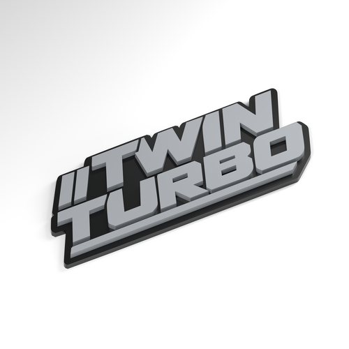 Twin Turbo Twin Slash 3D Acrylembleem_1