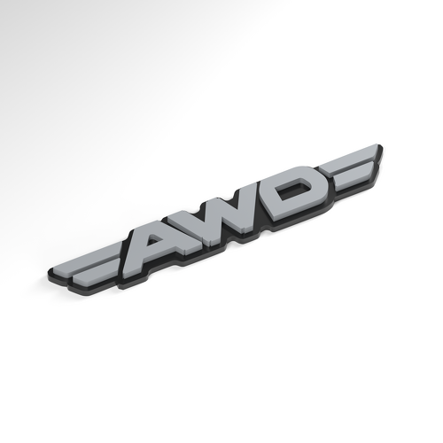 AWD Twin Wings 3D Acryl Embleem_1