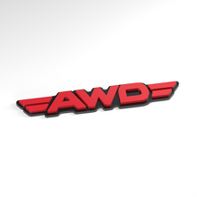 AWD Twin Wings 3D Acryl Embleem_3