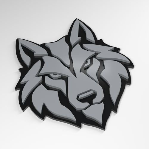 Wolf Ice Fang 3D-acrylbadge_1