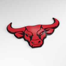 Bull Wide Horns 3D Acryl Embleem_3