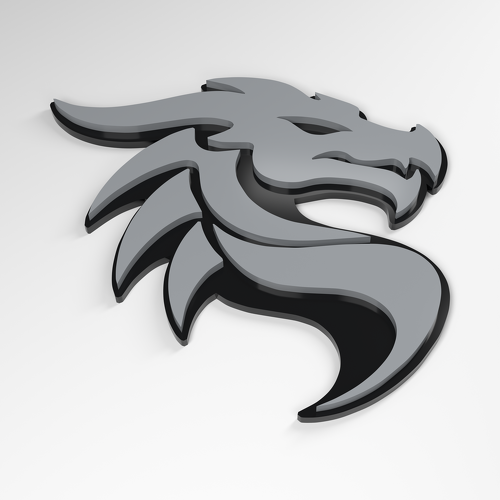 Dragon S-Curve 3D Acryl Embleem