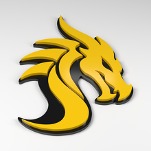 Dragon S-Curve 3D Acryl Embleem_2