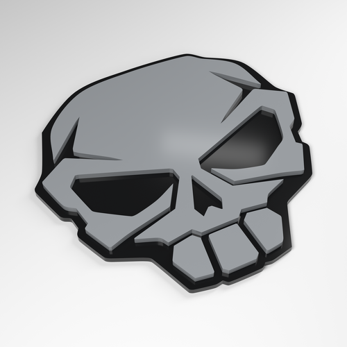 Skull Track Mask 3D Acryl Badge
