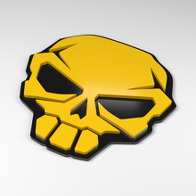 Skull Track Mask 3D Acryl Badge_2